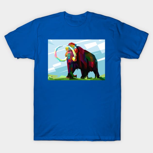 Elephant Pop Art Wpap T-Shirt by AhmadNusyirwan